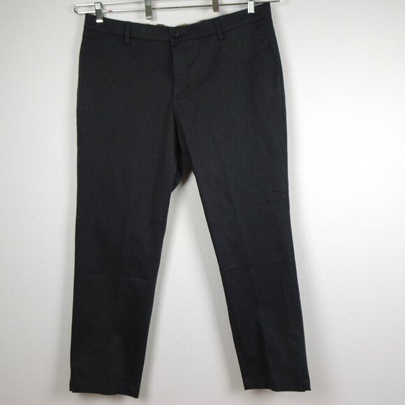 Dockers Flat Front Pants Men's Size 38x30 Gray Flex Waistband Comfort Office - Picture 1 of 12